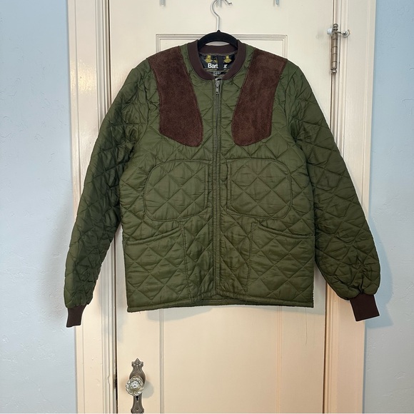 Vintage Barbour Sutherland Jacket Medium Green Quilted Shooting Hunting Sz M - Picture 2 of 15